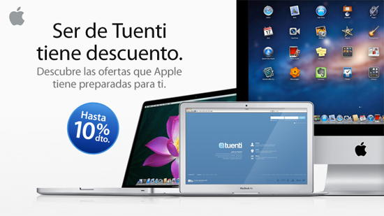 Tuenti hace un descuento del 10 porciento a Mac