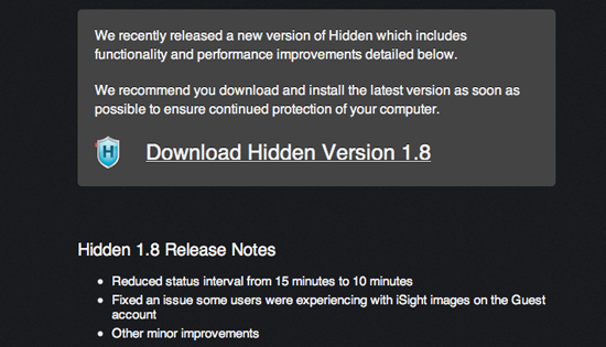 Actualización Hidden 1.8