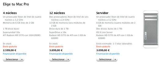 Nuevos Mac Pro con más RAM y mejor procesador