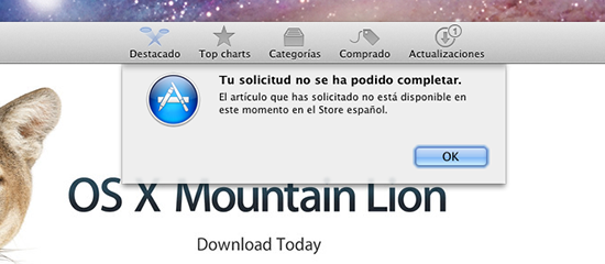 Apple retira OS X Lion de la Mac App Store