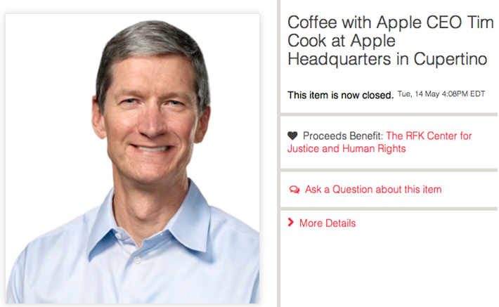 Subasta Café Tim Cook